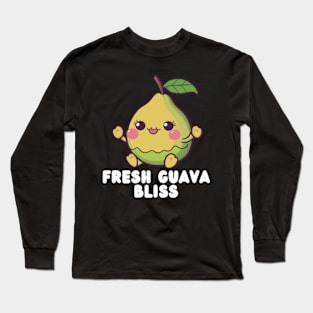 Cute Fresh Guava Bliss Design Long Sleeve T-Shirt